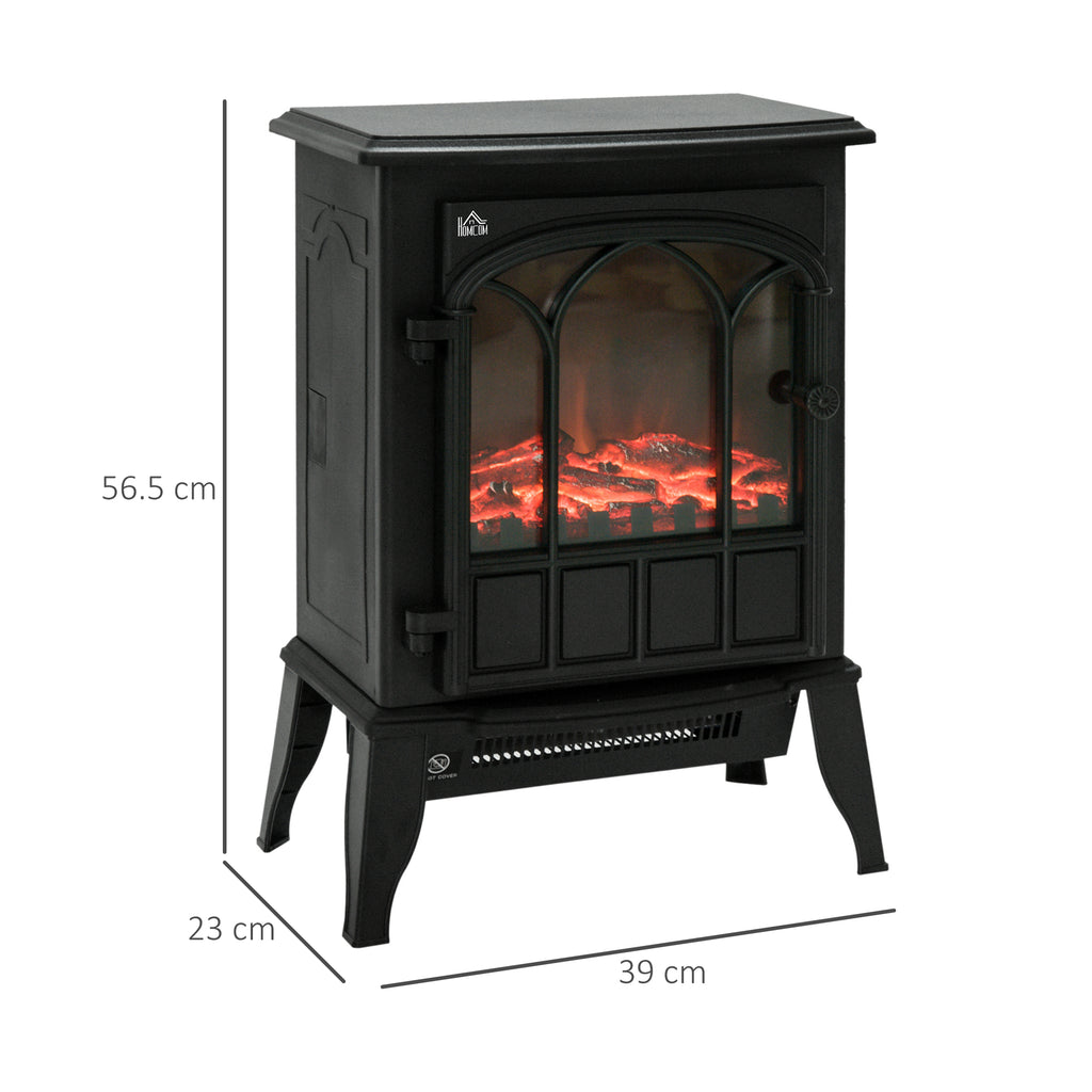 Freestanding Electric Fireplace with Flame Effect Living Room