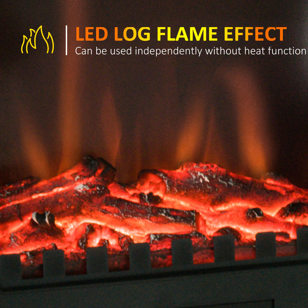 Freestanding Electric Fireplace with Flame Effect Living Room